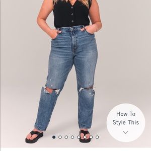 Abercrombie Curve Love 90’s Ultra High Rise Straight Jeans